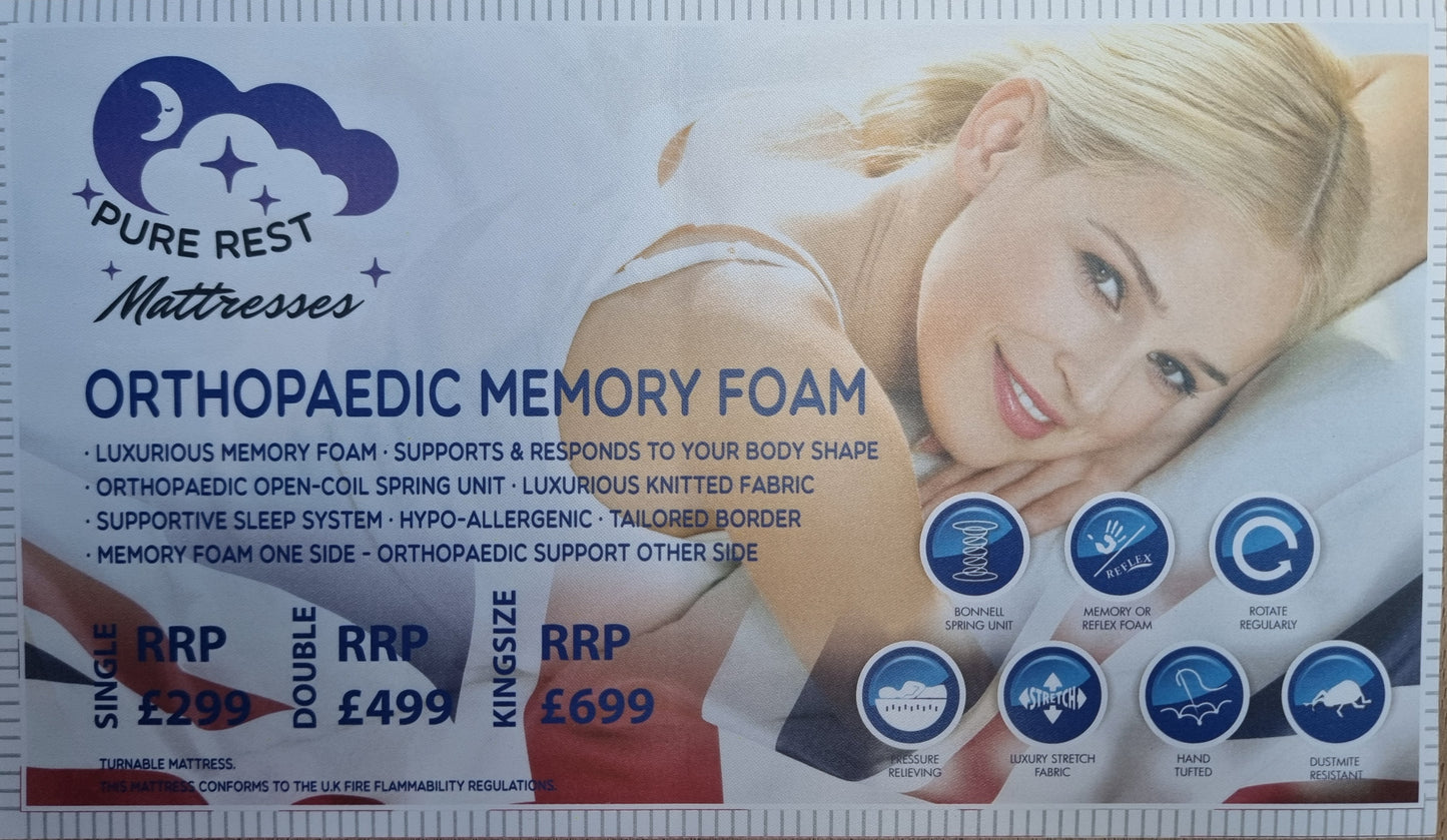 10" Memory Foam/Coil Spring Mattress (SOFT-MEDIUM)