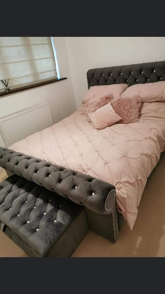 Chesterfield Sleigh Bed "Ottomon" FRAME ONLY