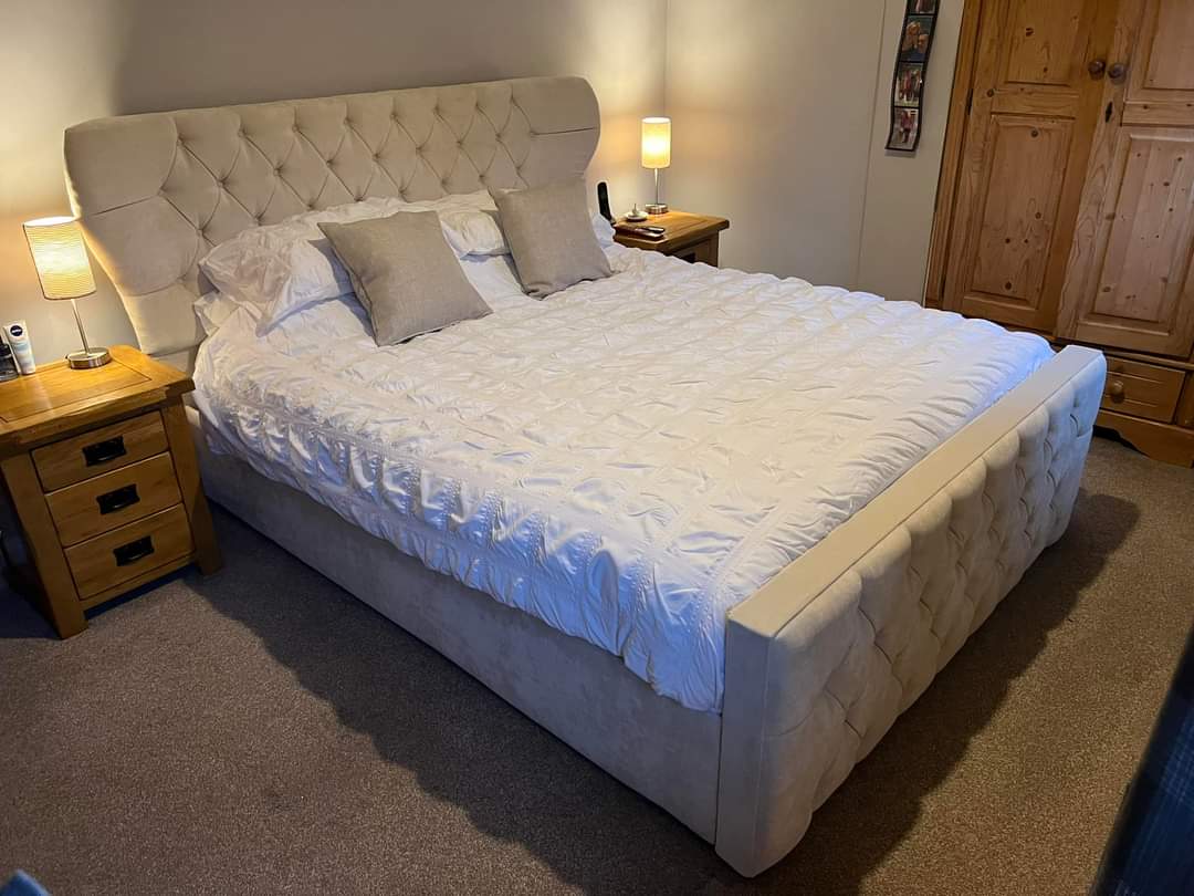 Chesterfield Wingback "Ottoman" Frame & Mattress Package