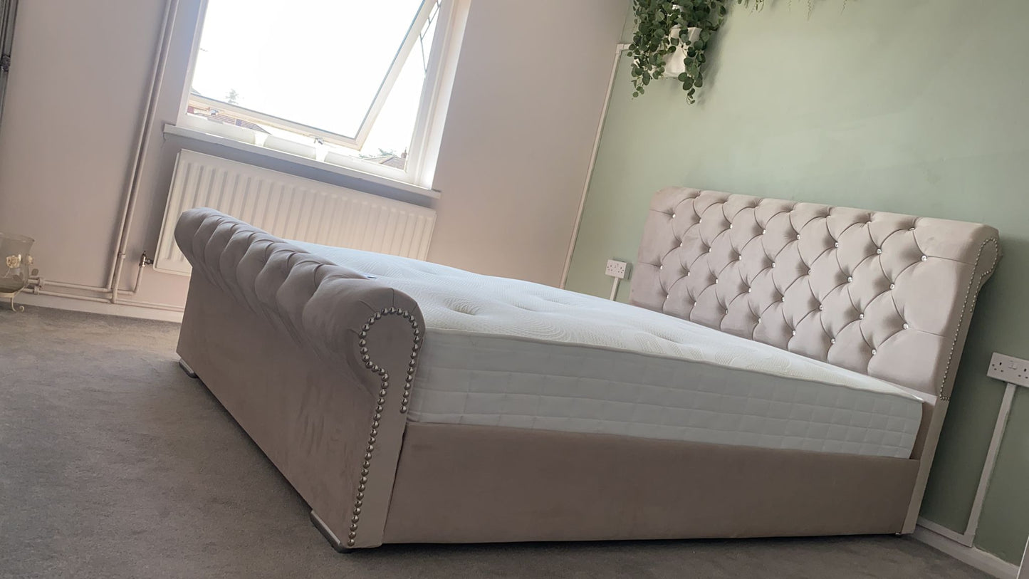 Chesterfield Sleigh Bed "Ottomon" FRAME ONLY
