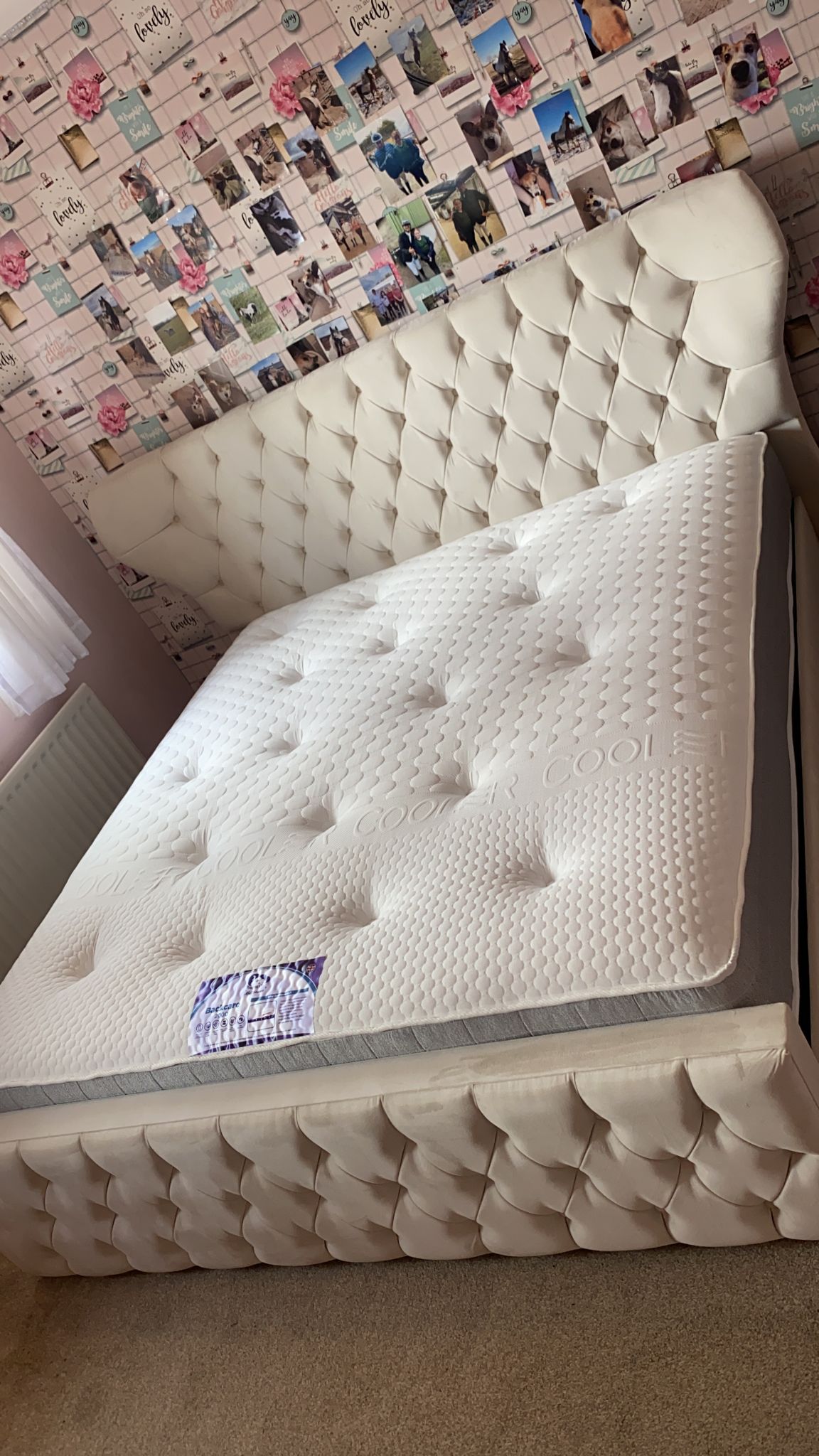 Chesterfield Wingback "Ottoman" Frame & Mattress Package