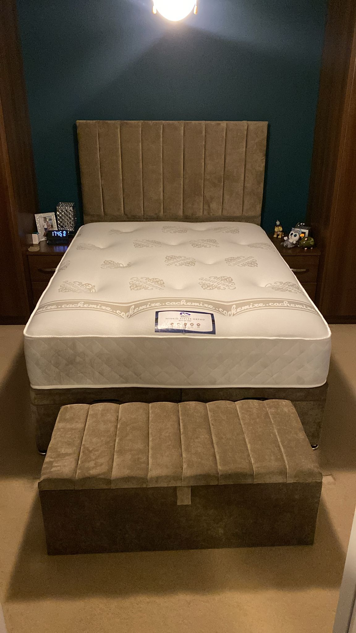 Divan Fully Wooden "Ottomon" Frame & Hybrid Mattress Package