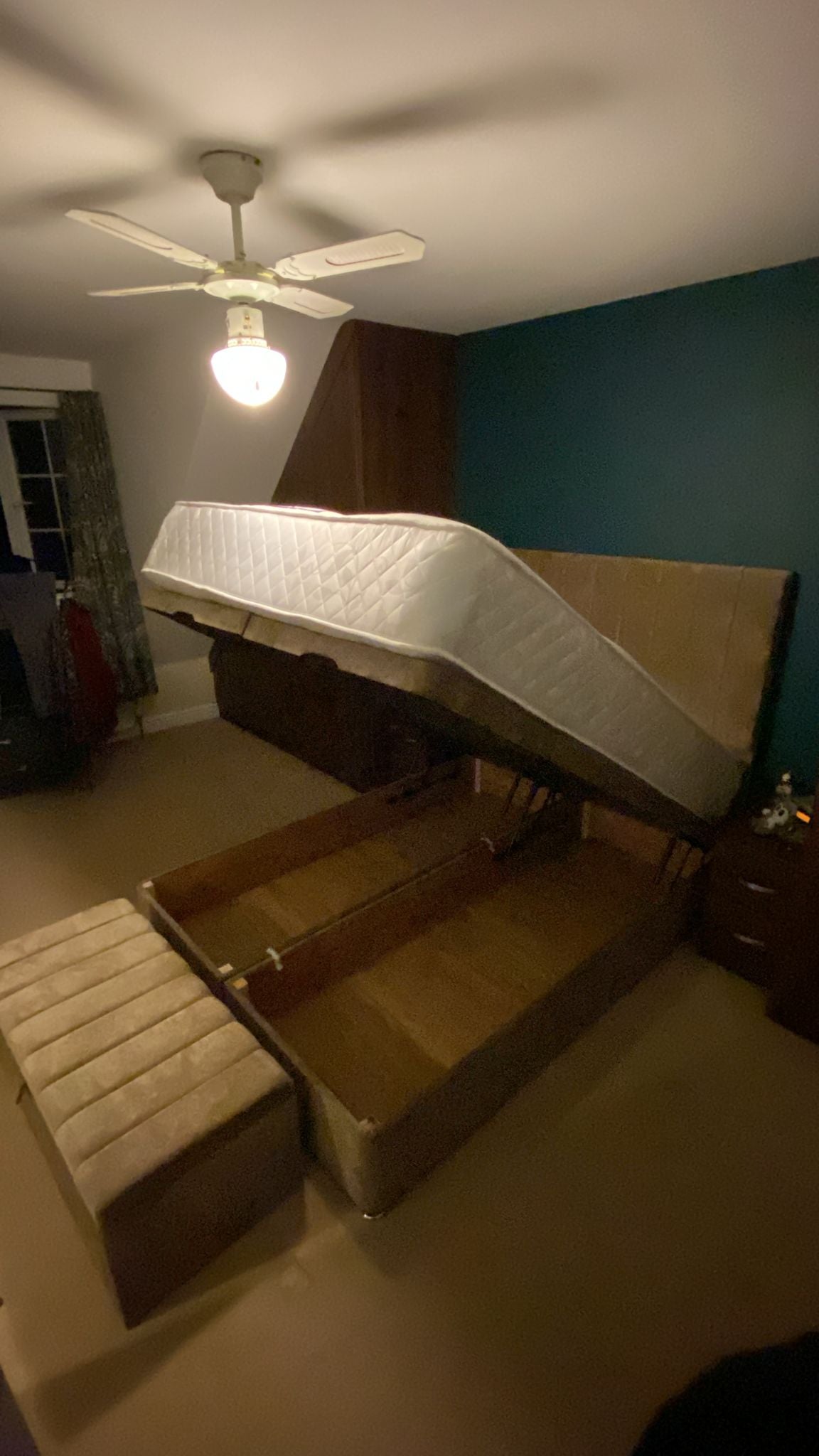 Divan Fully Wooden "Ottomon" Frame & Hybrid Mattress Package