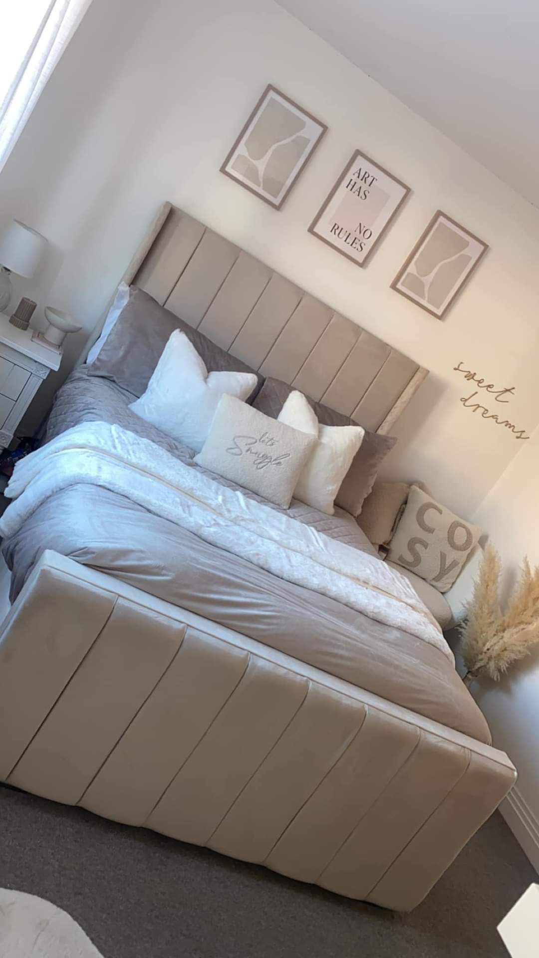 Allistair Panel Bed "Ottomon" Frame & Mattress Package