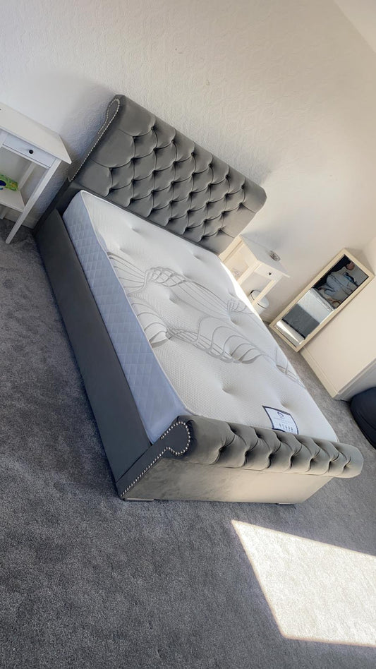 Chesterfield  Sleigh Bed "Ottomon" FRAME ONLY