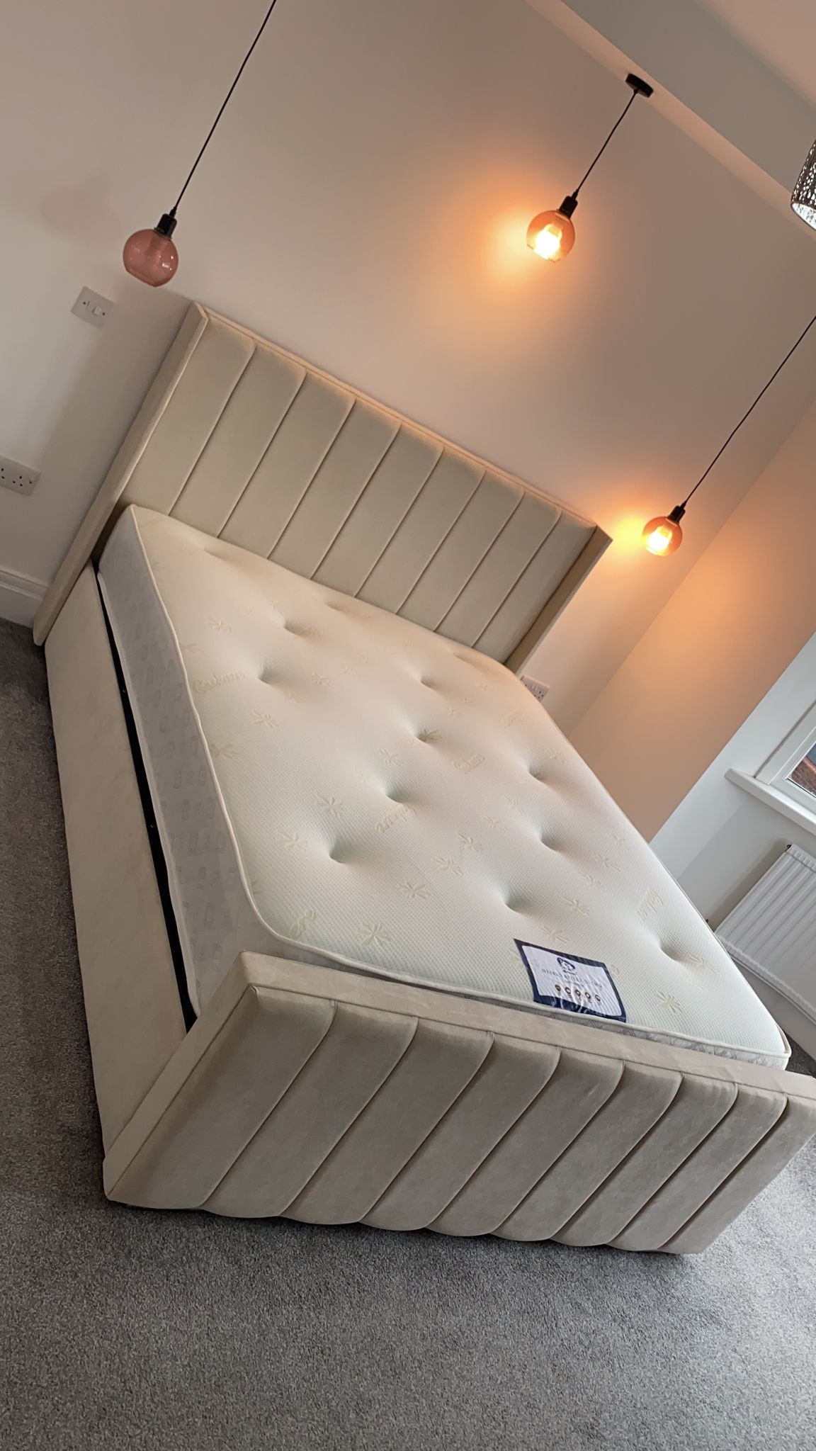 Allistair Panel Bed "Ottomon" Frame & Mattress Package