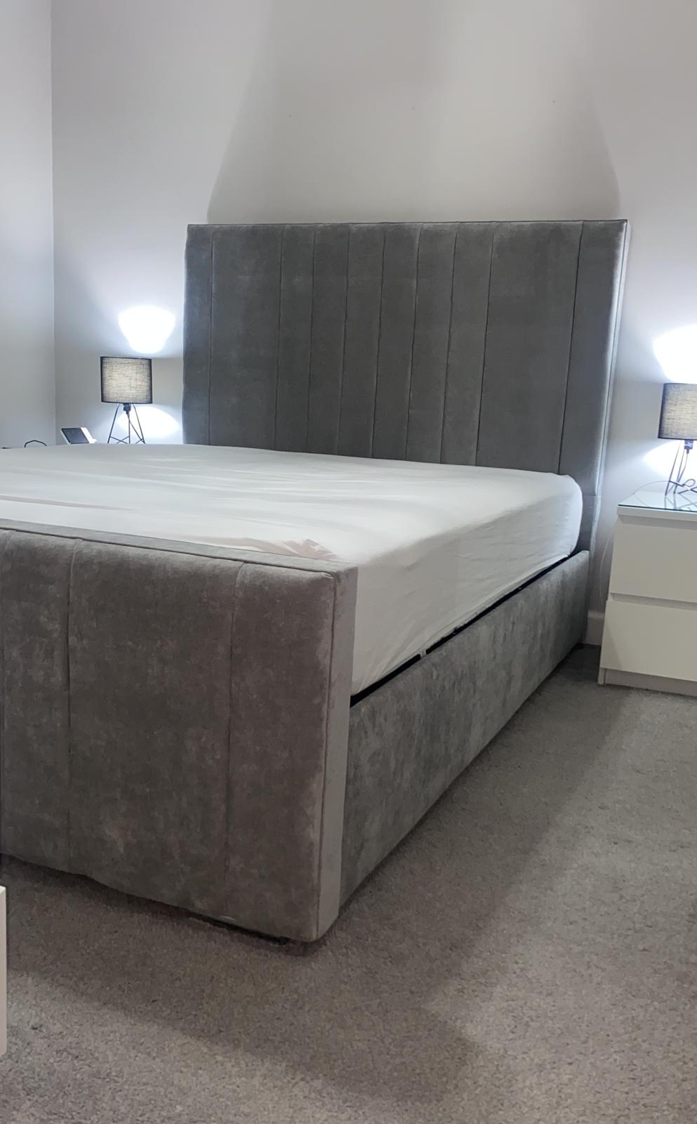 Allistair Panel Bed "Ottomon" Frame & Mattress Package