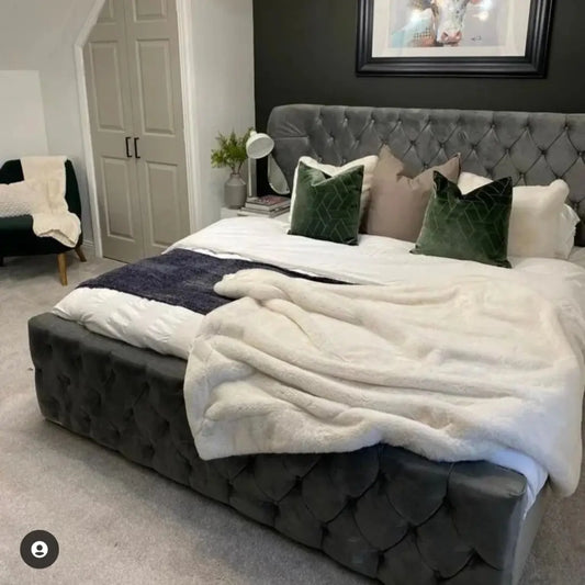 Chesterfield Wingback "Ottoman" Frame & Mattress Package